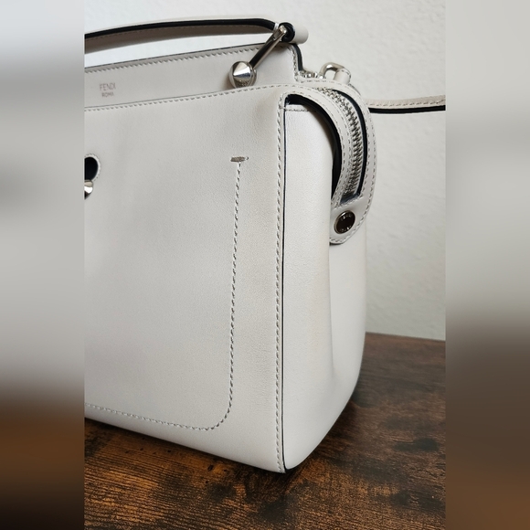 Fendi Cream Leather Dotcom Shoulder Bag Medium - Picture 3 of 16